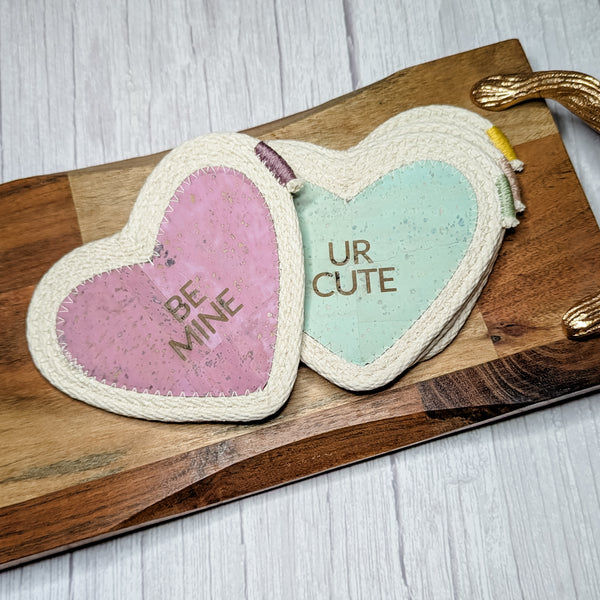 Conversation Hearts Coaster Kit