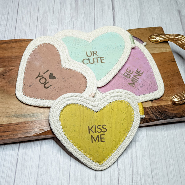 Conversation Hearts Coaster Kit